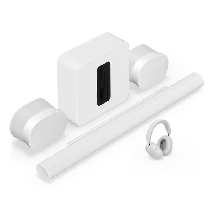 Sonos | Ensemble de divertissement personnel haut de gamme avec Arc Ultra - 9.1.4 Canaux + Ace + Sub 4 + 2 Era 100 - Blanc-SONXPLUS St-Jean