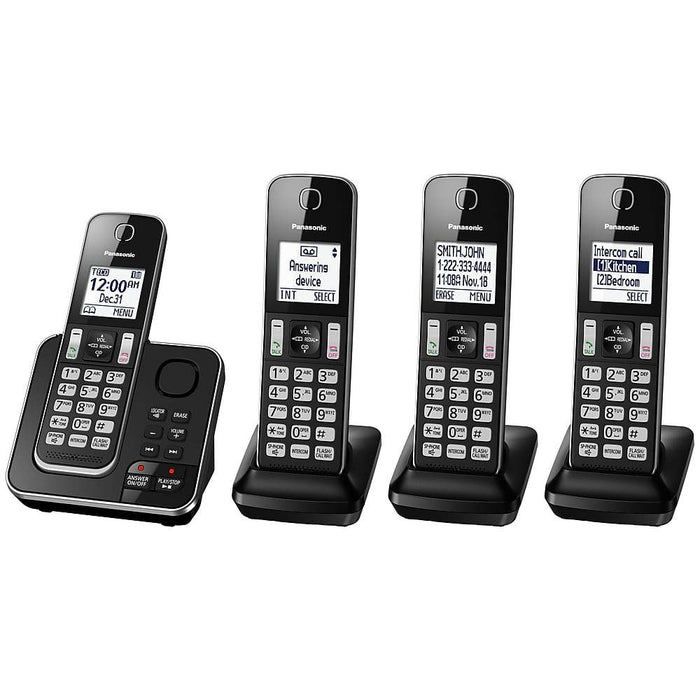 Panasonic KX-TGD394B | Téléphone sans fil - 4 combinés - Répondeur - Noir-SONXPLUS St-Jean