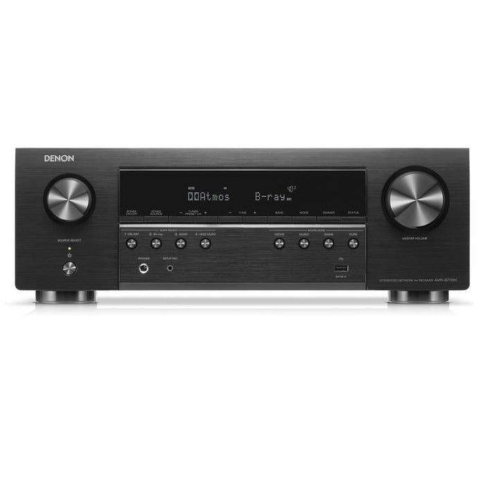 Denon AVR-S770H | AV Receiver - 7.2 channels - Home theater - 8K - Integrated HEOS - 75W - Black-SONXPLUS St-Jean