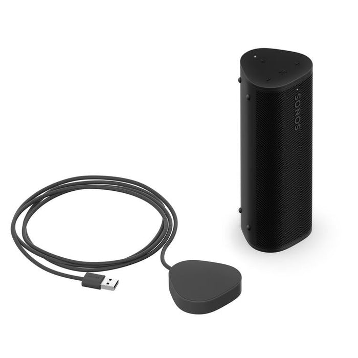 Sonos | Roam Charging Set - 1 Roam 2 Portable Speaker - 1 Roam Charger - Black-SONXPLUS St-Jean