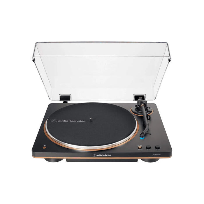 Audio-Technica AT-LP70XBTBZ | Turntable Stereo - Wireless - Bluetooth - Belt Drive - Fully Automatic - Black/Bronze-SONXPLUS St-Jean