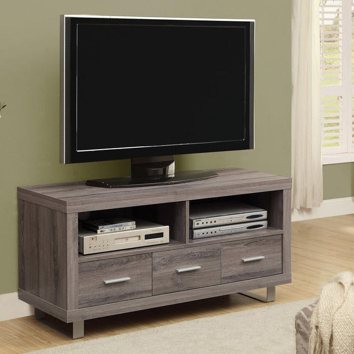 Monarch Specialties I 3250 | TV stand - 48" - 3 Drawers - Dark taupe-SONXPLUS St-Jean