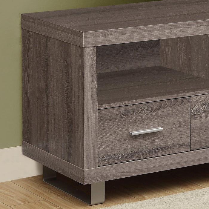 Monarch Specialties I 3250 | TV stand - 48" - 3 Drawers - Dark taupe | Sonxplus Saint-Jean-sur-Richelieu