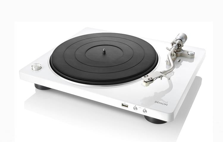 Denon DP-450USB | Hi-Fi turntable - USB port - "S" arm - White-SONXPLUS St-Jean