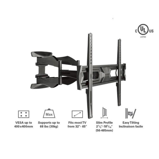 Syncmount SM-3265FM | Support mural articulé pour téléviseur 32" à 65" - Jusqu'à 66 lb-SONXPLUS St-Jean