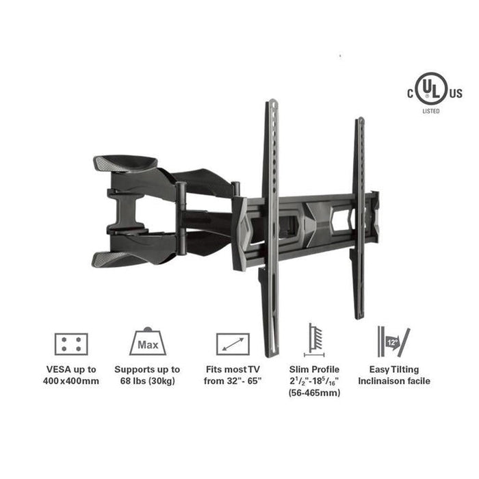 Syncmount SM-3265FM | Support mural articulé pour téléviseur 32" à 65" - Jusqu'à 66 lb-SONXPLUS St-Jean
