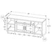 Monarch Specialties I 2744 | Meuble TV - 60" - Imitation bois - Pin d'or-SONXPLUS St-Jean