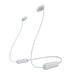 Sony WI-C100 | Écouteurs intra-auriculaires - Sans fil - Bluetooth - Autour du cou - Microphone - IPX4 - Blanc-SONXPLUS St-Jean