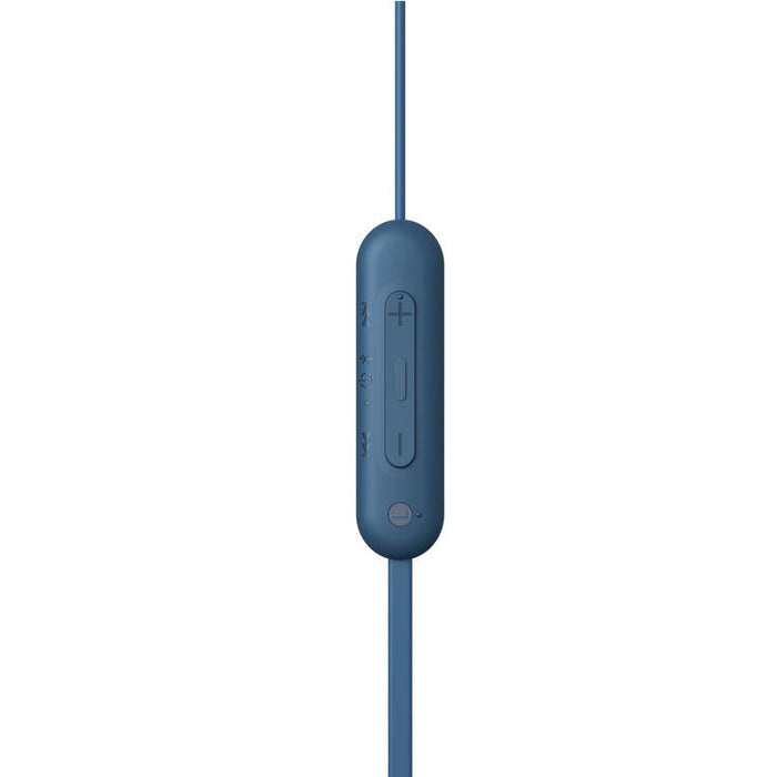 Sony WI-C100 | Écouteurs intra-auriculaires - Sans fil - Bluetooth - Autour du cou - Microphone - IPX4 - Bleu-SONXPLUS St-Jean