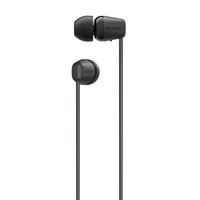 Sony WI-C100 | Écouteurs intra-auriculaires - Sans fil - Bluetooth - Autour du cou - Microphone - IPX4 - Noir-SONXPLUS St-Jean