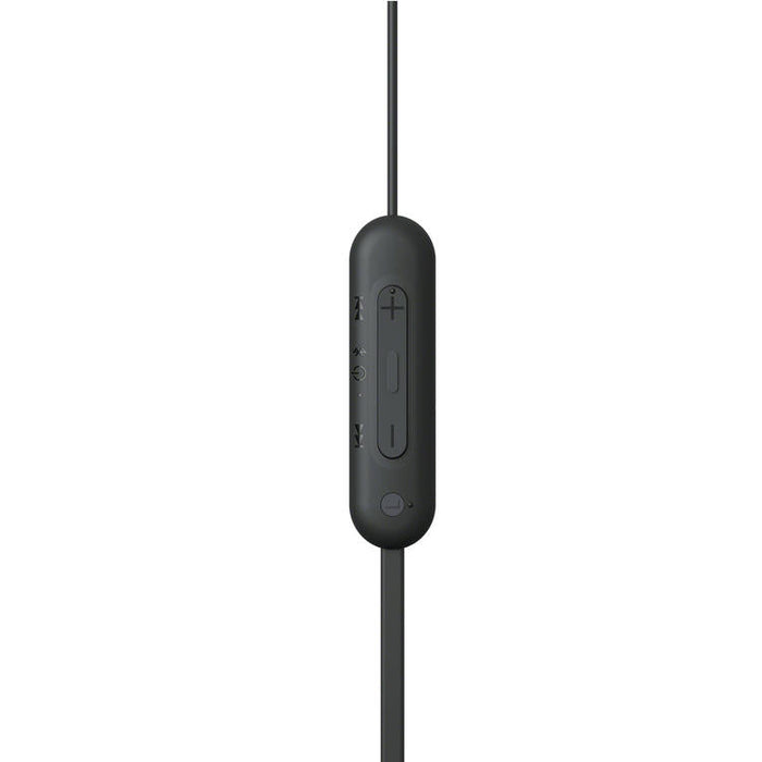 Sony WI-C100 | Écouteurs intra-auriculaires - Sans fil - Bluetooth - Autour du cou - Microphone - IPX4 - Noir-SONXPLUS St-Jean
