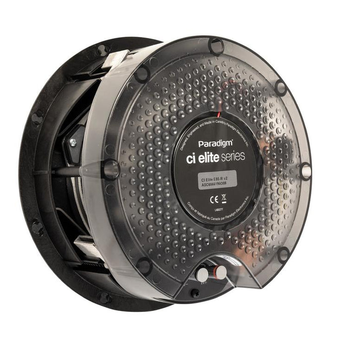 Paradigm CI Elite E80-R V2 | Haut-parleur 8" encastré - Plafonnier - SHOCK-MOUNT - Noir - Surface blanche prête à peindre - Unité-SONXPLUS St-Jean
