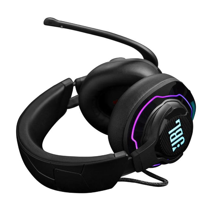 JBL Quantum 910 | Casque de jeu Pro circum-auriculaire - Sans Fil - Éclairage RGB - Réduction de bruit - Noir | Sonxplus Saint-Jean-sur-Richelieu