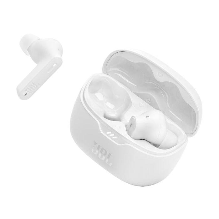 JBL Tune Beam | Écouteurs intra-auriculaires - 100% Sans fil - Bluetooth - Smart Ambient - Conception Stick-open - Blanc-SONXPLUS St-Jean