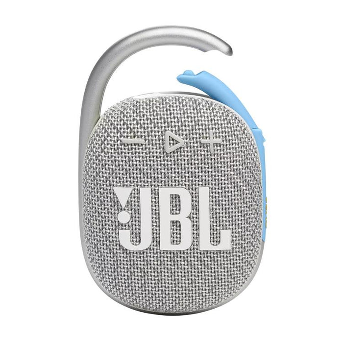 JBL Clip 4 Eco | Haut-parleur - Ultra-portable - Étanche - Bluetooth - Mousqueton intégré - Blanc-SONXPLUS St-Jean