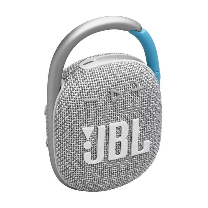 JBL Clip 4 Eco | Haut-parleur - Ultra-portable - Étanche - Bluetooth - Mousqueton intégré - Blanc-SONXPLUS St-Jean