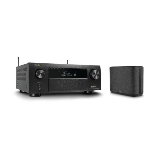 Denon AVRX4800H & HOME250 | Récepteur AV 9.4 canaux et haut-parleur sans-fil - 8K - Auro 3D - Cinéma maison - HEOS - Noir-SONXPLUS St-Jean