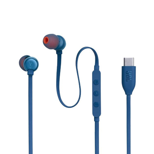 JBL Tune 310C | Écouteurs intra-auriculaires - Filaire - USB-C - Télécommande 3 boutons - Bleu-SONXPLUS St-Jean