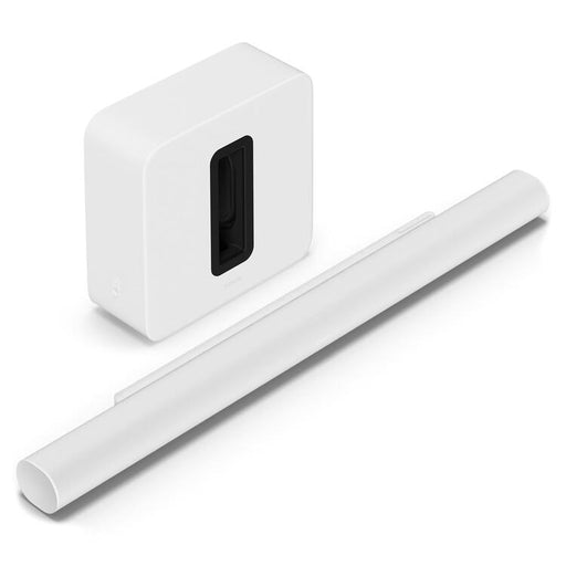 Sonos | Ensemble de divertissement haut de gamme avec Arc Ultra + Caissons de graves sans fil - 9.1.4 Canaux - Blanc-SONXPLUS St-Jean
