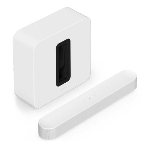 Sonos | Ensemble de divertissement haut de gamme avec Beam + Sub 4 - Sans fil - Wi-Fi - Blanc-SONXPLUS St-Jean