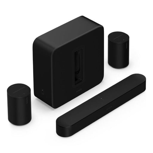 Sonos | Ensemble immersif haut de gamme avec Beam + Sub 4 + 2 Era 100 - Sans fil - Wi-Fi - Noir-SONXPLUS St-Jean