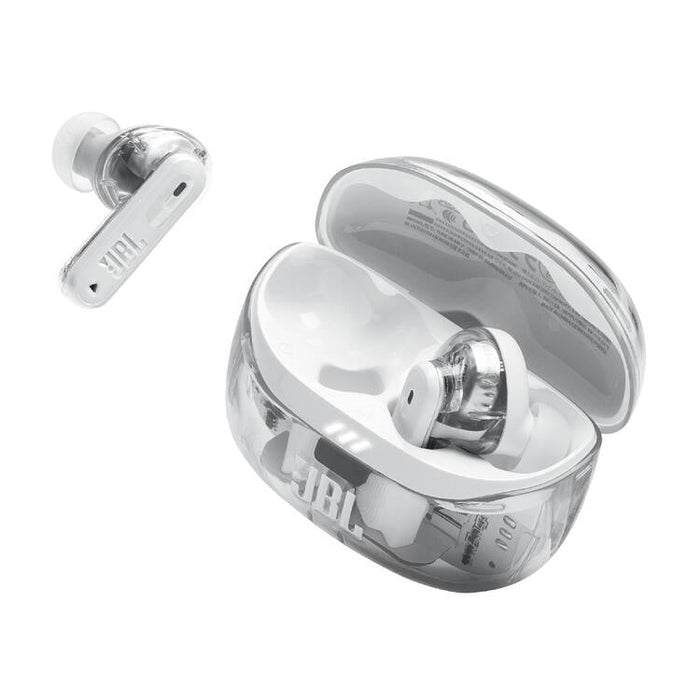 JBL Tune Beam 2 | Écouteurs intra-auriculaires - 100% Sans fil - Bluetooth - Smart Ambient - 6 Microphones - Blanc Fantôme | SONXPLUS St-Jean