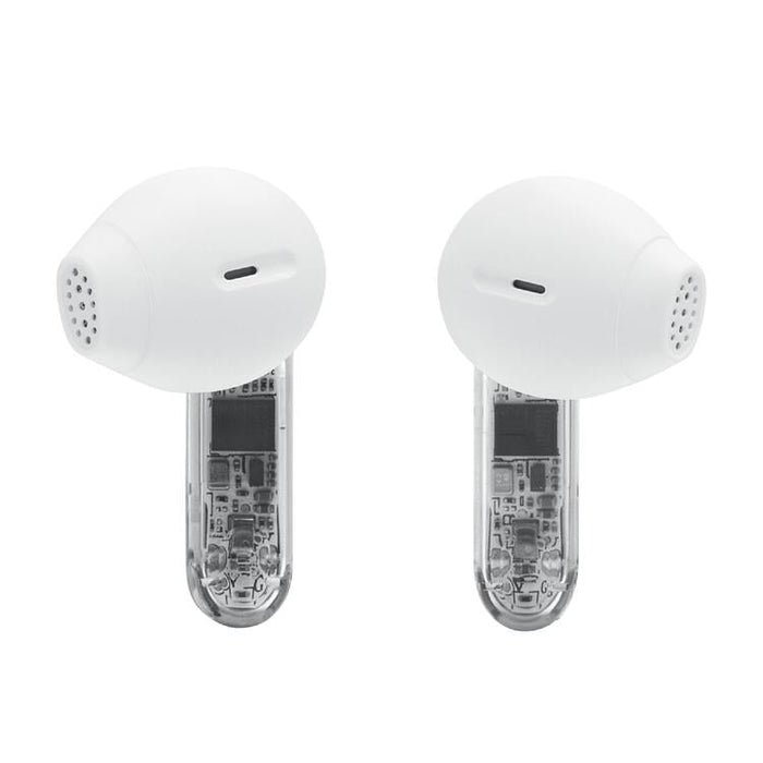 JBL Tune Flex 2 | Écouteurs intra-auriculaires - 100% Sans fil - Bluetooth - Réduction de bruit - 6 Microphones - IP54 - Blanc Fantôme | SONXPLUS St-Jean