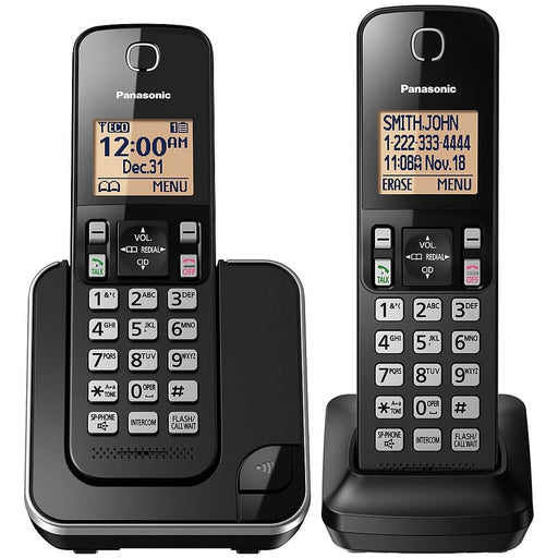 Panasonic KX-TGC382B | Téléphone sans fil - 2 combinés - Noir-SONXPLUS St-Jean