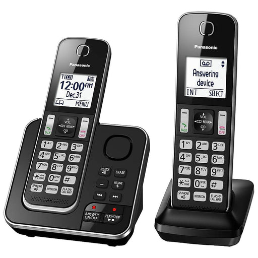 Panasonic KX-TGD392B | Téléphone sans fil - 2 combinés - Répondeur - Noir-SONXPLUS St-Jean