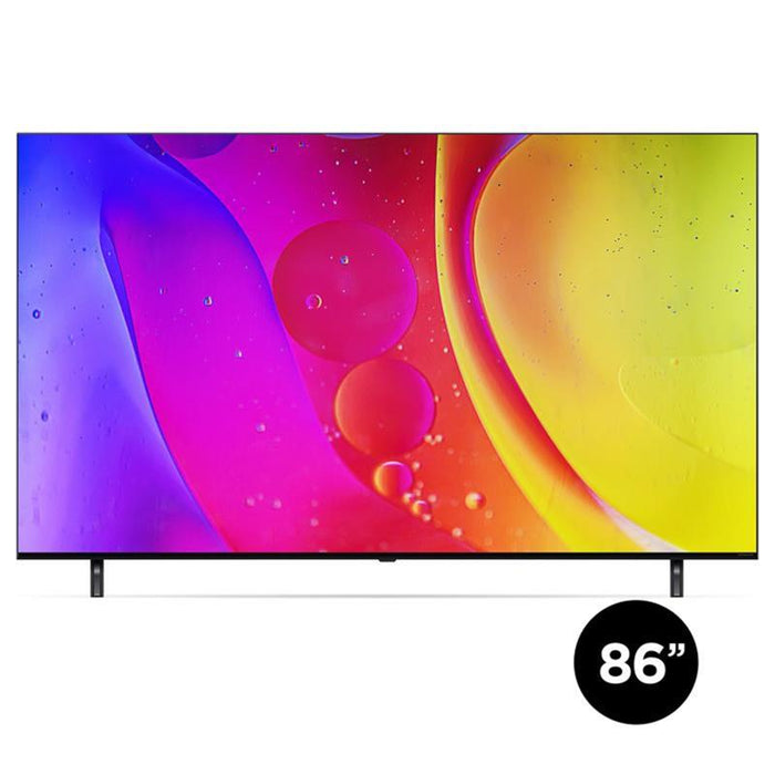 LG 86NANO80AUA | Téléviseur 86" LED 4K - UHD - Série NANO80A - 60Hz - Processeur IA a7 4K Gen8 - Noir | Sonxplus Saint-Jean-sur-Richelieu