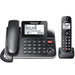 Panasonic KXTGF870B | Combo téléphone sans fil - 1 combiné fixe et 1 combinés sans fil - Répondeur - Noir-SONXPLUS St-Jean