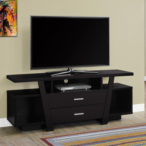Monarch Specialties I2720 | Meuble TV - 60" - 2 Tiroirs de rangement - Espresso-SONXPLUS St-Jean