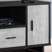 Monarch Specialties I2804 | Meuble TV - 48" - 1 Tiroir - 1 Armoire - Gris et Noir-SONXPLUS St-Jean