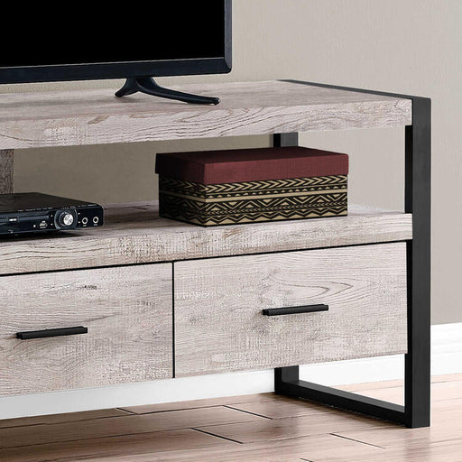 Monarch Specialties I2822 | Meuble TV - 60" - 3 Tiroirs - Taupe-SONXPLUS St-Jean
