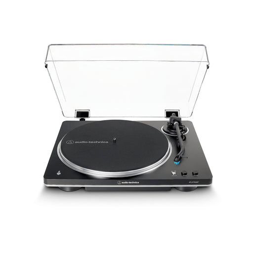 Audio-Technica AT-LP70XBTBS | Table tournante Stéréo - Sans fil - Bluetooth - Entraînement par courroie - Entièrement automatique - Noir/Argent | Sonxplus Saint-Jean-sur-Richelieu