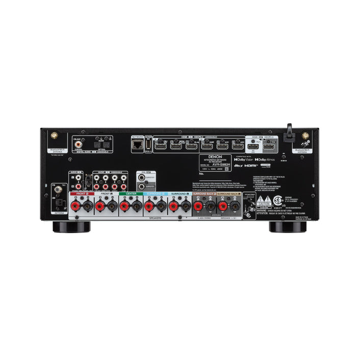 Denon AVR-S980H | Récepteur AV - 7.2 canaux d'amplification - Cinéma maison - 8K - HEOS - Noir | Sonxplus Saint-Jean-sur-Richelieu