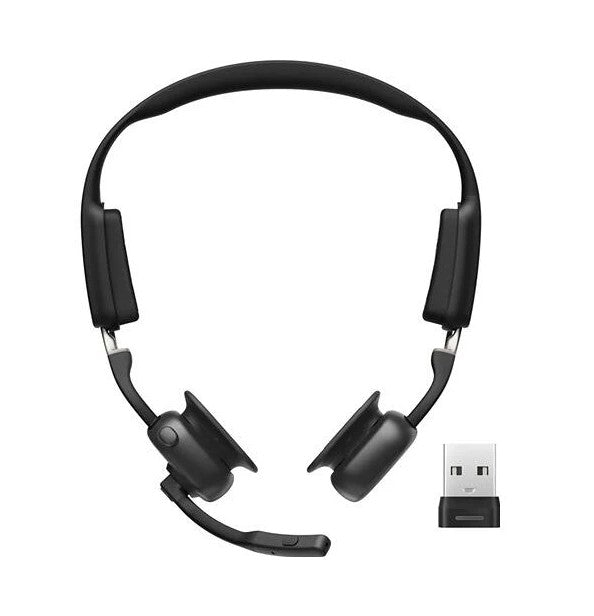 Shokz OpenMeet USB-A | Casque stéréo Bluetooth - 15 Heures d'autonomie - Noir | Sonxplus Saint-Jean-sur-Richelieu