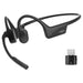 SHOKZ OpenComm2 USB-C | Écouteurs à conduction osseuse - Bluetooth - Adaptateur USB-C - Microphone - Noir | Sonxplus Saint-Jean-sur-Richelieu