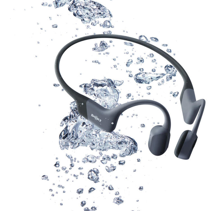 SHOKZ OpenSwim Pro | Écouteurs à conduction osseuse - Pour Natation - Bluetooth - IP68 - 9 Heures d'autonomie - Gris | Sonxplus Saint-Jean-sur-Richelieu