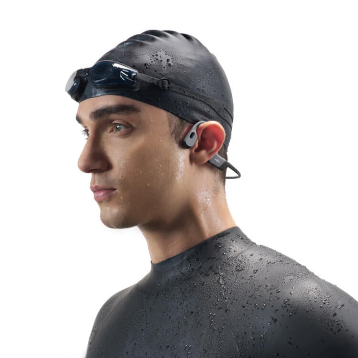 SHOKZ OpenSwim Pro | Écouteurs à conduction osseuse - Pour Natation - Bluetooth - IP68 - 9 Heures d'autonomie - Gris | Sonxplus Saint-Jean-sur-Richelieu