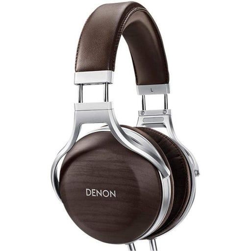 Denon AH-D5200 | Wired circum-aural headset - Zebrawood shells - Aluminium structure - High-end - Lightweight - Brown-SONXPLUS St-Jean