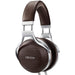 Denon AH-D5200 | Wired circum-aural headset - Zebrawood shells - Aluminium structure - High-end - Lightweight - Brown-SONXPLUS St-Jean