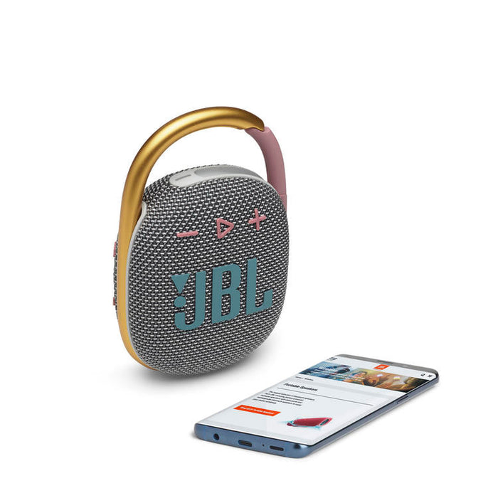 JBL Clip 4 | Ultra-portable Speaker - Bluetooth - Waterproof - 10 Hours autonomy - Grey-SONXPLUS St-Jean
