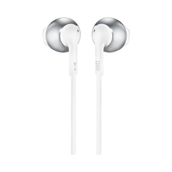 JBL Tune 205 | Wired In-Ear Headphones - JBL Pure Bass - Microphone - Chrome-SONXPLUS St-Jean