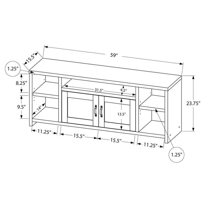 Monarch Specialties I 2742 | TV stand - 60" - Imitation wood - Taupe-SONXPLUS St-Jean