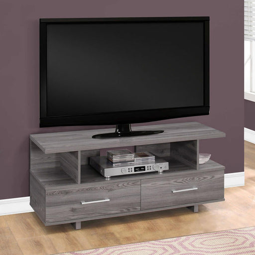 Monarch Specialties I 2608 | TV stand - 48" - 2 Storage drawers - Grey-SONXPLUS St-Jean
