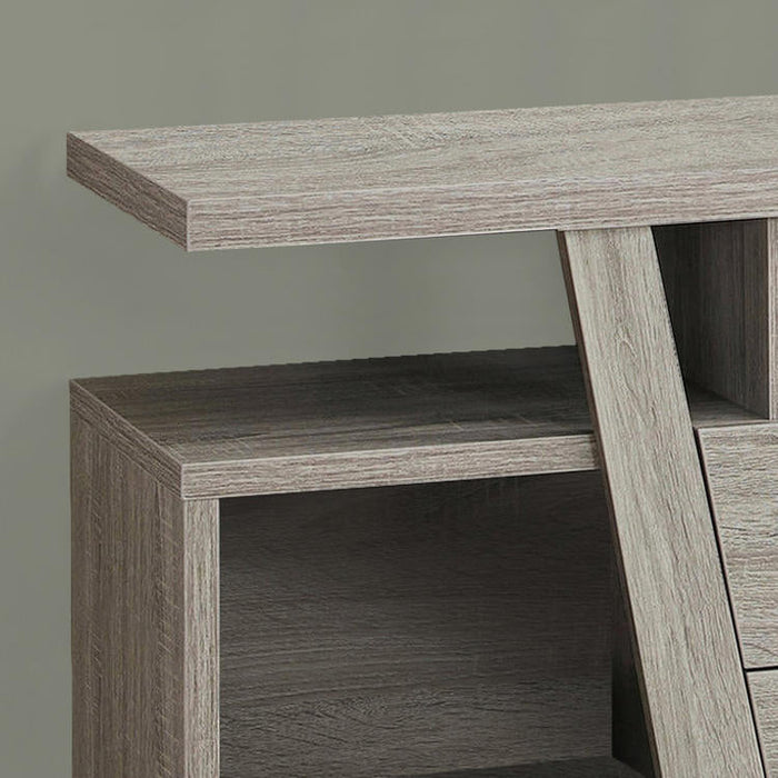 Monarch Specialties I 2721 | TV stand - 60" - 2 Storage drawers - Dark taupe-SONXPLUS St-Jean