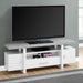 Monarch Specialties I 2725 | TV stand - 60" - Simulated cement top - White-SONXPLUS St-Jean