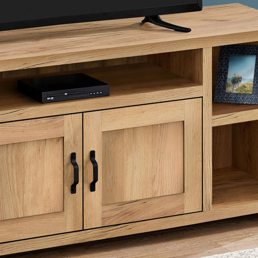 Monarch Specialties I 2744 | TV stand - 60" - Imitation wood - Golden pine-SONXPLUS St-Jean