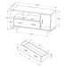 Monarch Specialties I 2800 | TV stand - 48" - With storage - White-SONXPLUS St-Jean